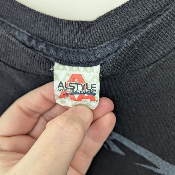 Y2K Metallica Snake Graphic T-shirt Black Metal Grunge - Picture 4 of 8